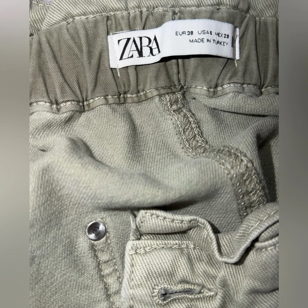 ZARA Paperbag Waist Pants High Rise Women Size 6
